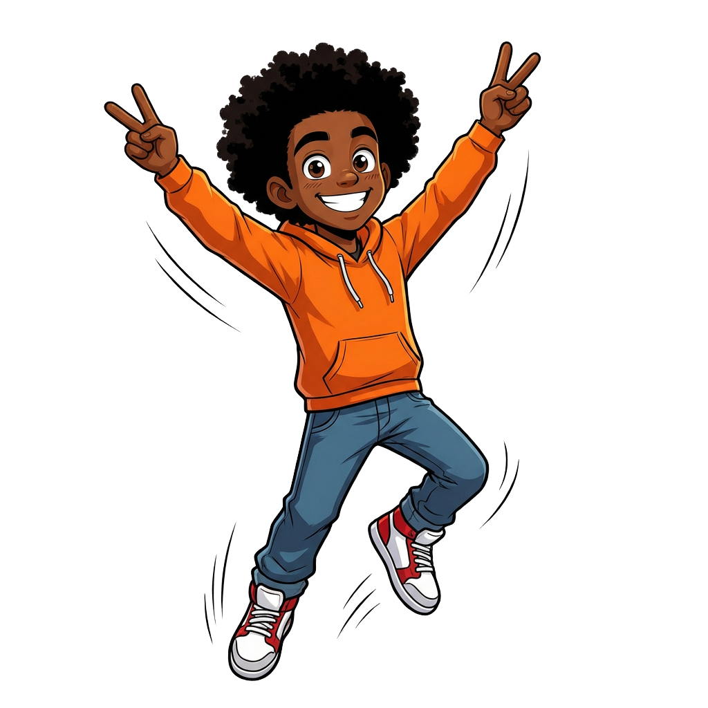 Little TJ jumping, NutraPlanet nutrition education for kids