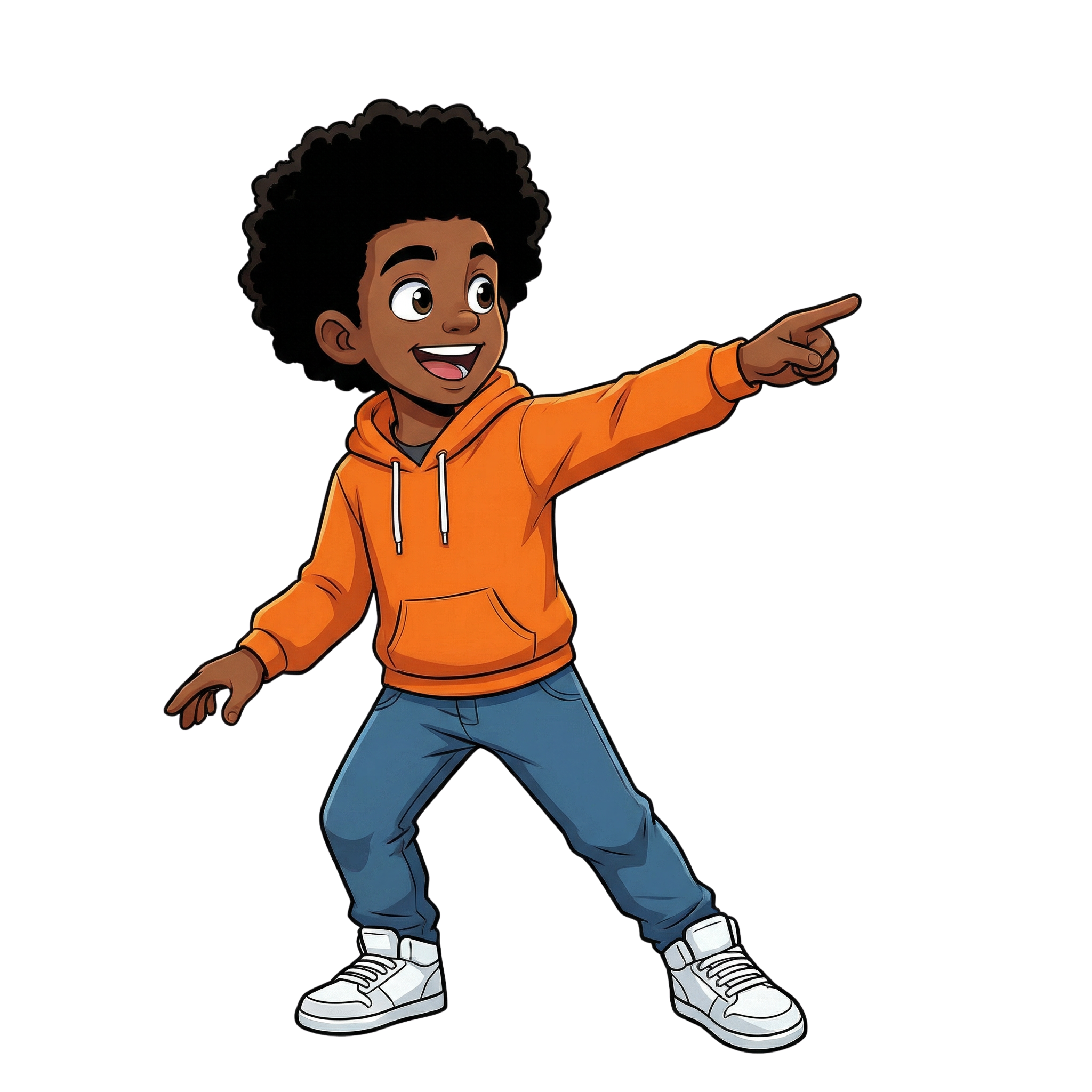 Little TJ pointing