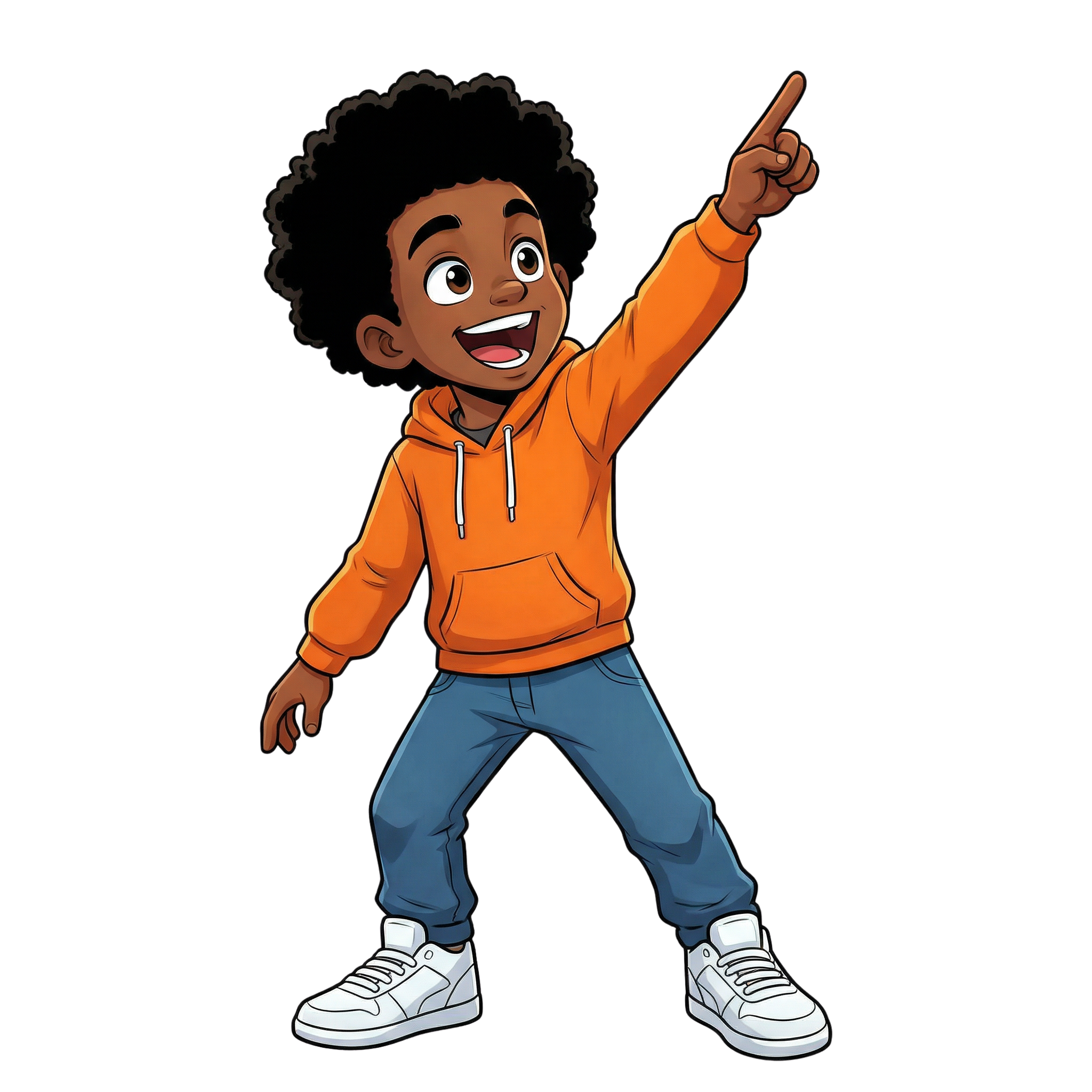Little TJ pointing